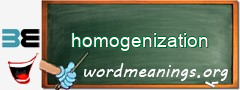 WordMeaning blackboard for homogenization